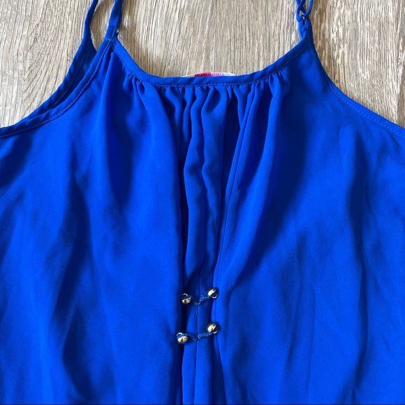 GB GIRLS Peace, Love, & Freedom Flowy Royal Blue Swing Dress - Picture 9 of 11
